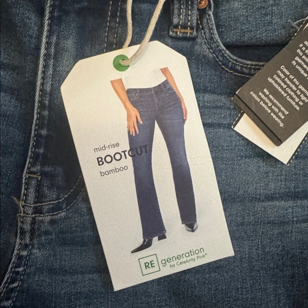 RE Generation Bonnie Mid-Rise Bootcut Bamboo Denim Every Day Jeans Pants NWT New - Picture 6 of 7